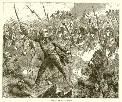 The Battle of the Alma by English School