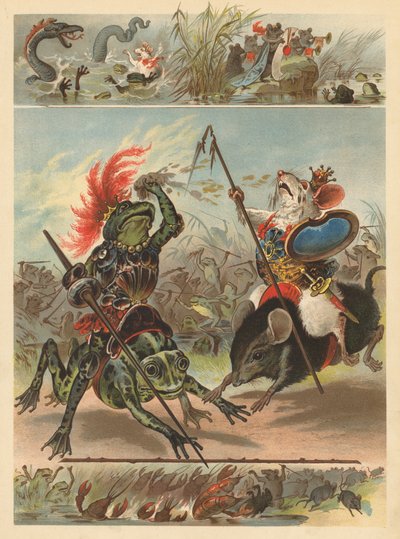 The Battle of the Frogs and Mice by English School