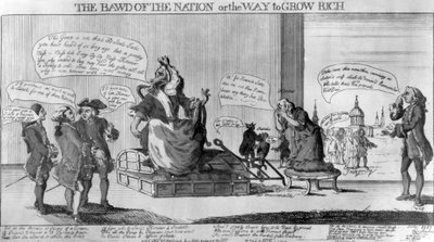 The Bawd of the Nation, or the Way to Grow Rich, published by Matthew Darly, 1757 by English School