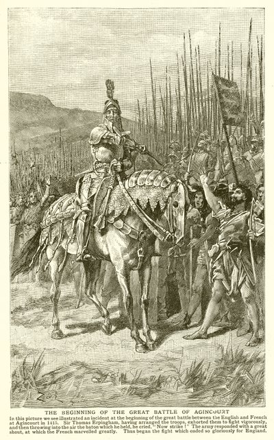 The Beginning of the Great Battle of Agincourt by English School
