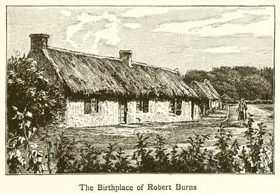 The Birthplace of Robert Burns by English School