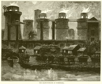 The Blast-Furnaces at Summerlea by English School