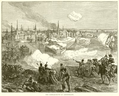 The Bombardment of Copenhagen by English School