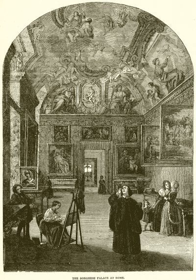The Borghese Palace at Rome by English School