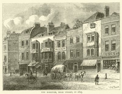 The Borough, High Street, in 1825 by English School