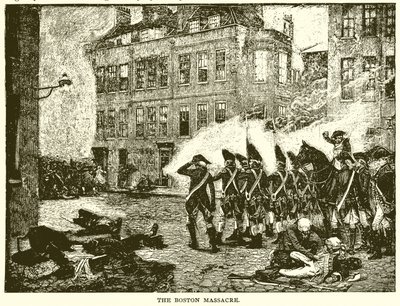 The Boston Massacre by English School