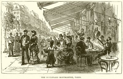 The Boulevard Montmartre, Paris by English School