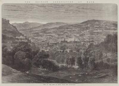The British Association at Bath, View of the City of Bath, from the South-East by English School