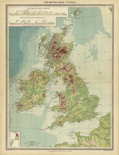 The British Isles, Physical by English School