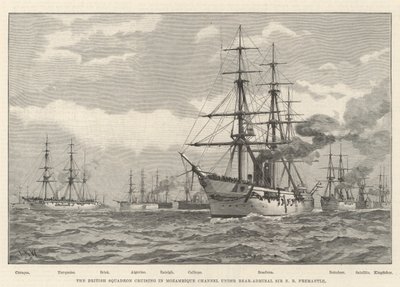 The British Squadron cruising in Mozambique Channel under Rear-Admiral Sir E R Fremantle by English School