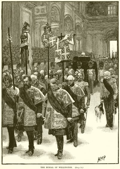 The Burial of Wellington by English School