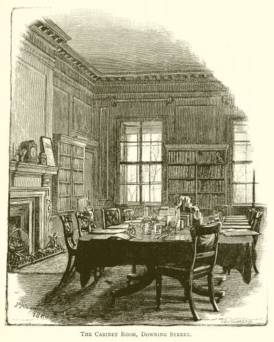 The Cabinet Room, Downing Street by English School