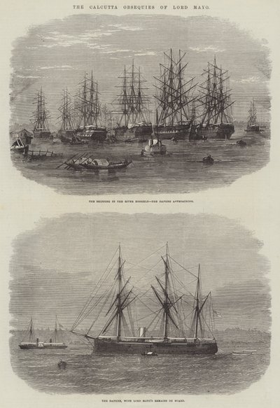 The Calcutta Obsequies of Lord Mayo by English School