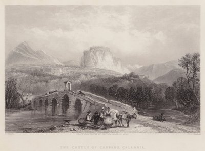 The Castle of Cassano, Calabria (engraving) by English School