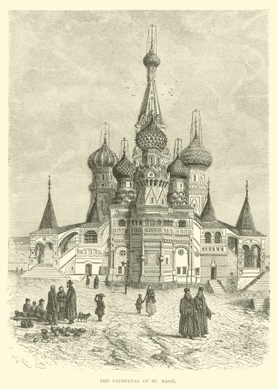 The Cathedral of St. Basil by English School