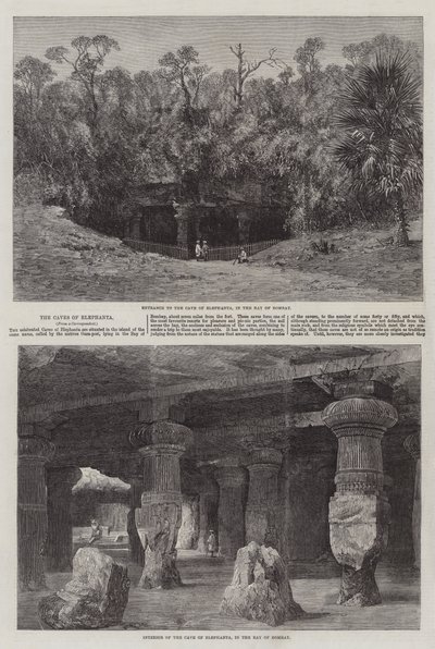 The Caves of Elephanta by English School