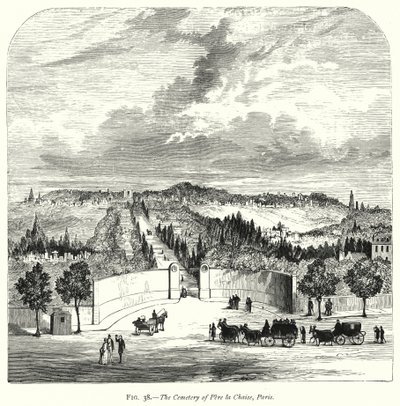 The Cemetery of Pere la Chaise, Paris by English School