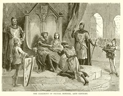 The Ceremony of Feudal Homage, 12th Century by English School