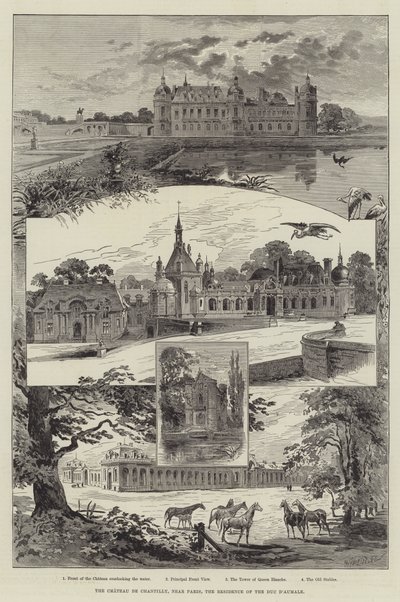 The Chateau de Chantilly, near Paris, the Residence of the Duc d