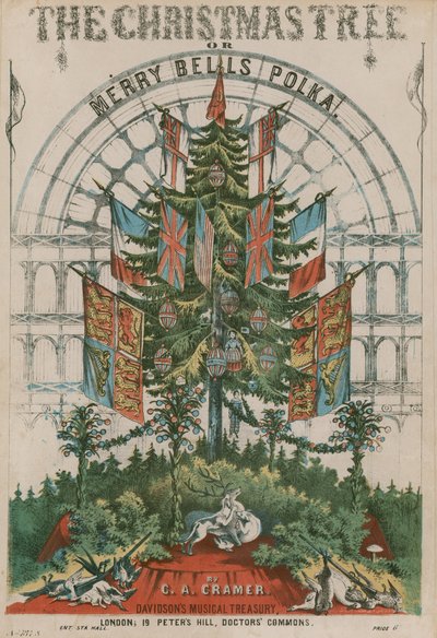 The Christmas Tree or The Merry Bells Polka by C A Cramer by English School