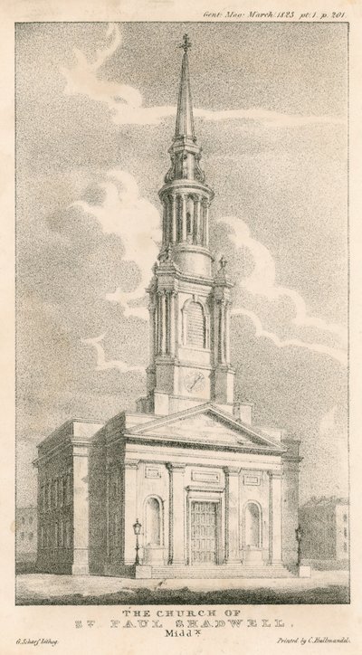 The Church of St Paul, Shadwell, London by English School
