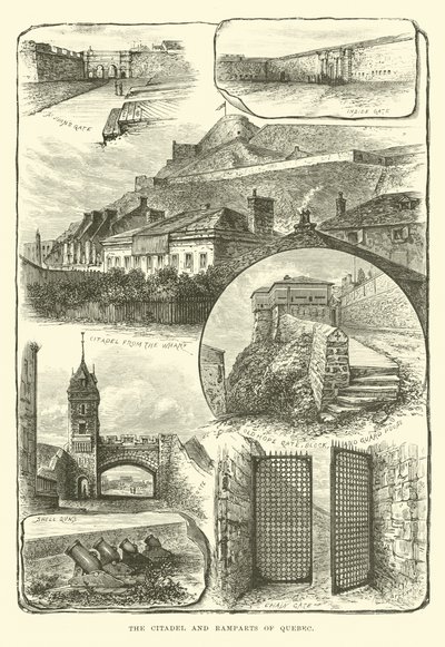 The Citadel and Ramparts of Quebec by English School