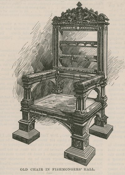The City Guilds: The Fishmongers Company: Old Chair in Fishmongers Hall by English School