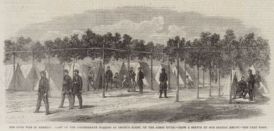 The Civil War in America, Camp of the Confederate Marines at Drury