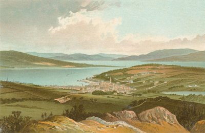 The Clyde and Rothesay Bay from Barone Hill by English School