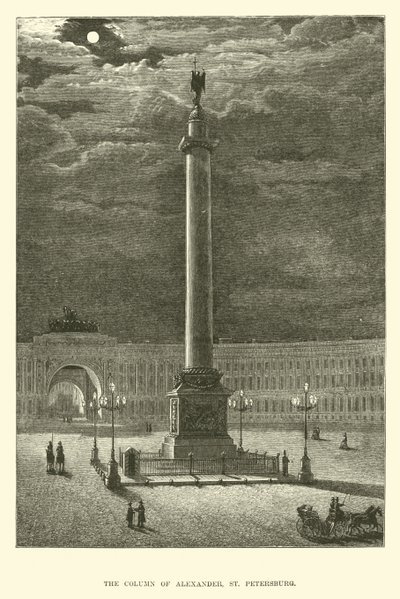 The Column of Alexander, St Petersburg by English School