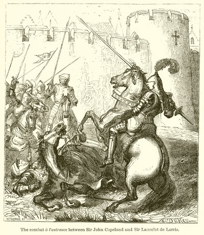 The Combat & Foutrance between Sir John Copeland and Sir Lancelot de Lorris by English School