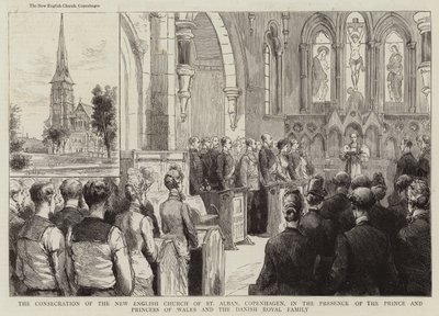 The Consecration of the New English Church of St Alban, Copenhagen, in the Presence of the Prince and Princess of Wales and the Danish Royal Family by English School