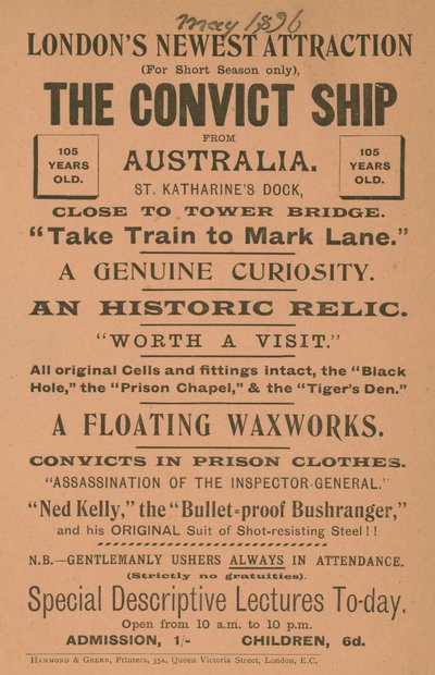 The Convict Ship from Australia by English School