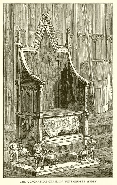 The Coronation Chair in Westminster Abbey by English School