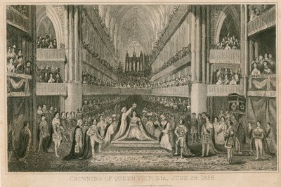 The Coronation of Queen Victoria in Westminster Abbey, 28 June 1838 by English School