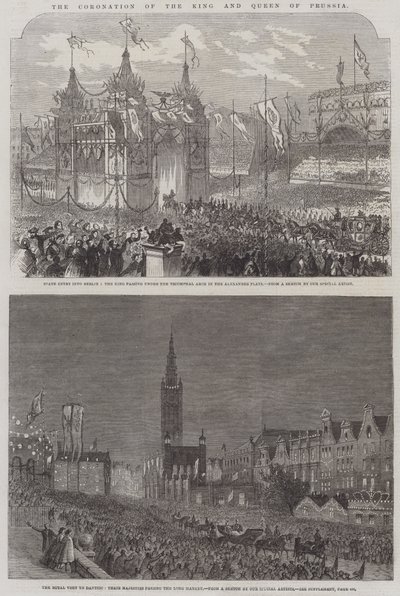 The Coronation of the King and Queen of Prussia by English School