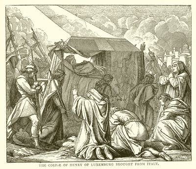 The Corpse of Henry of Luxemburg Brought from Italy by English School