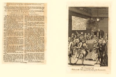 The Council of the Rulers, and the Elders against the Tribe of Americanites by English School
