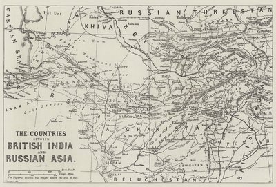 The Countries between British India and Russian Asia by English School