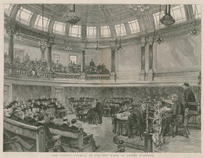 The County Council in its new home at Spring Gardens, London by English School