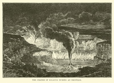 The Crater of Kilauea During an Eruption by English School