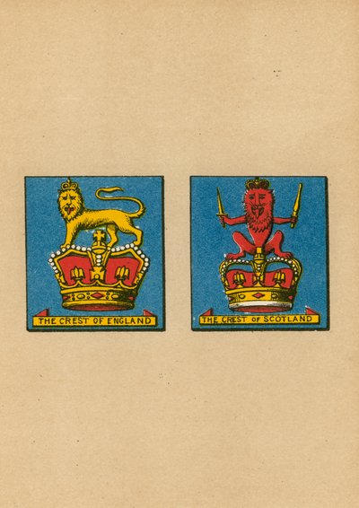 The Crest of England. The Crest of Scotland by English School