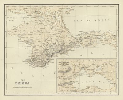 The Crimea; Map of the Black Sea by English School