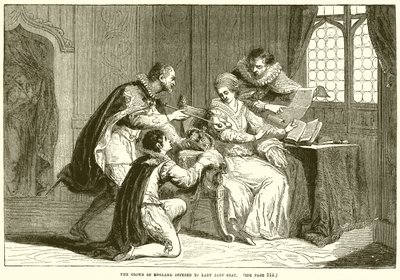 The Crown of England Offered to Lady Jane Grey by English School