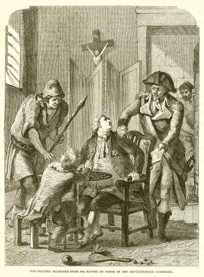 The Dauphin Separated from Father by Order of the Revolutionary Committee by English School