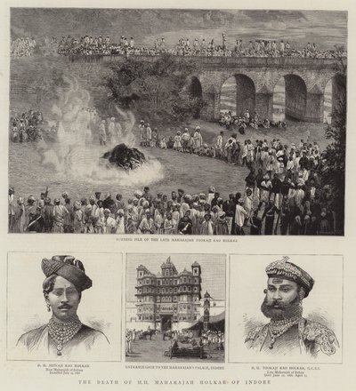 The Death of HH Maharajah Holkar of Indore by English School