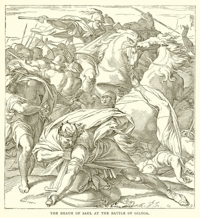 The Death of Saul at the Battle of Gilboa by English School