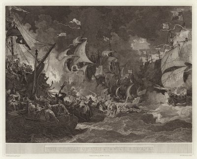 The Defeat of the Spanish Armada by English School