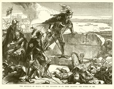 The Defence of Malta by the Knights of St. John against the Turks in 1565 by English School