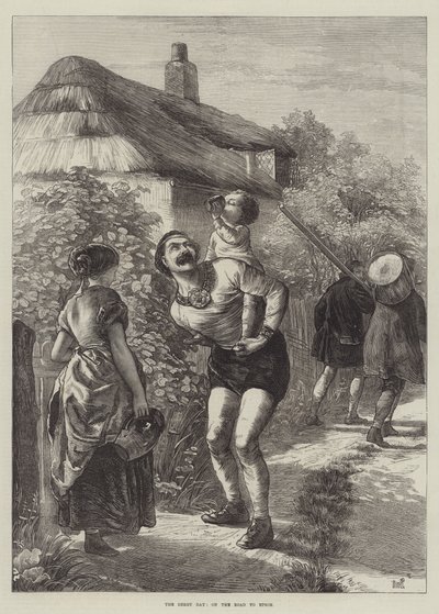 The Derby Day, on the Road to Epsom by English School